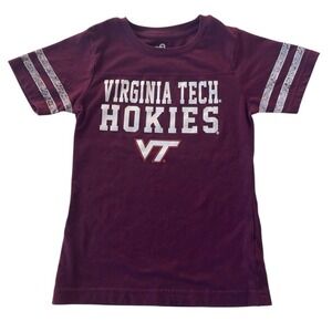 NCAA Virginia Tech Hokies Sparkle Logo Tee T-Shirt TA Team Athletics Girl's 8